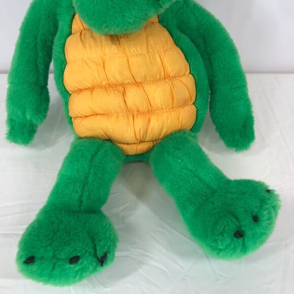 LIBERTY TOY ~ LARGE 24"+ GREEN YELLO PLUSH DRAGON 1998 - Picture 3 of 6